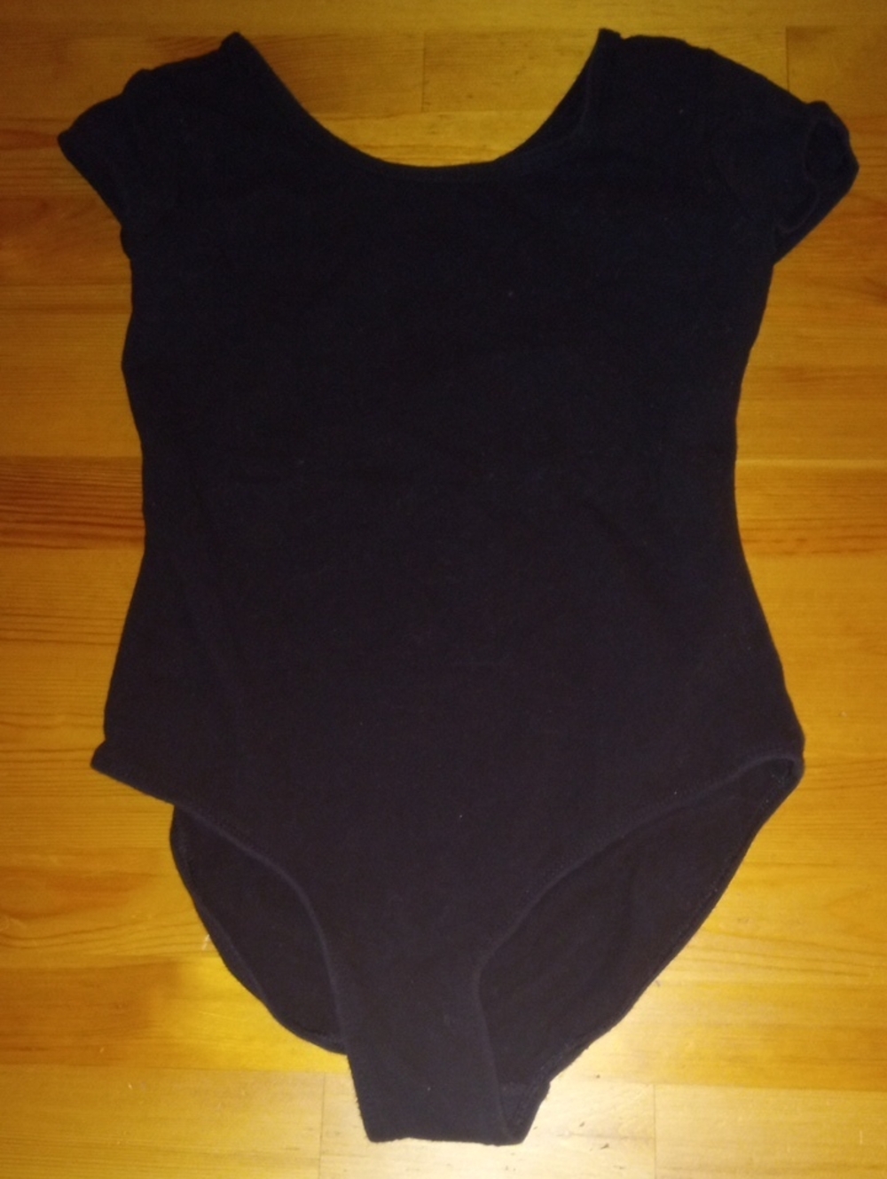 Danskin Black Short Sleeve Girls One-Piece Leotard